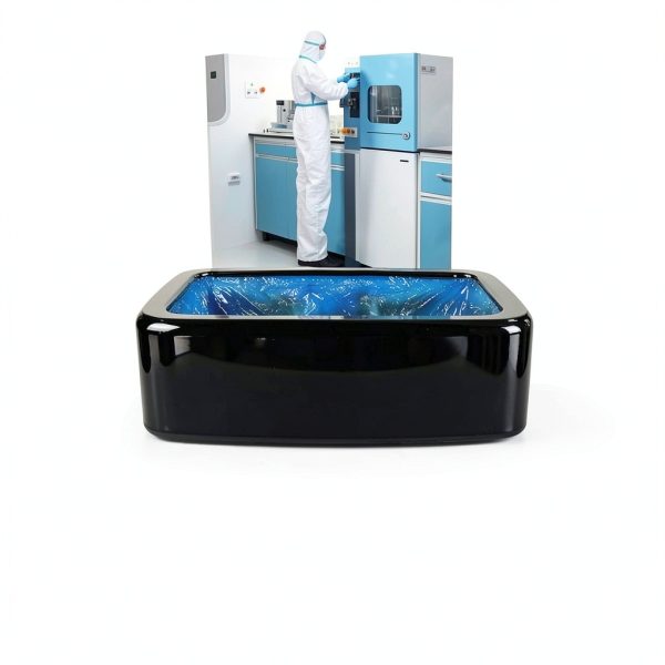 Automatic Shoe Cover Dispenser YJDayy Black‑Silver Medium 200 Covers-6
