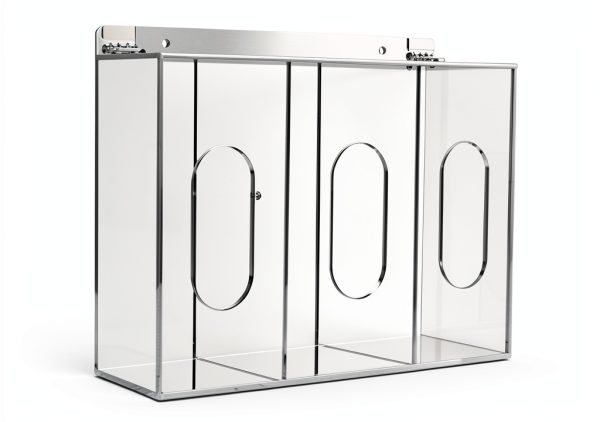 Hairnet Shoe Cover Dispenser Aphbrada Triple Acrylic Clear Box Holder-5