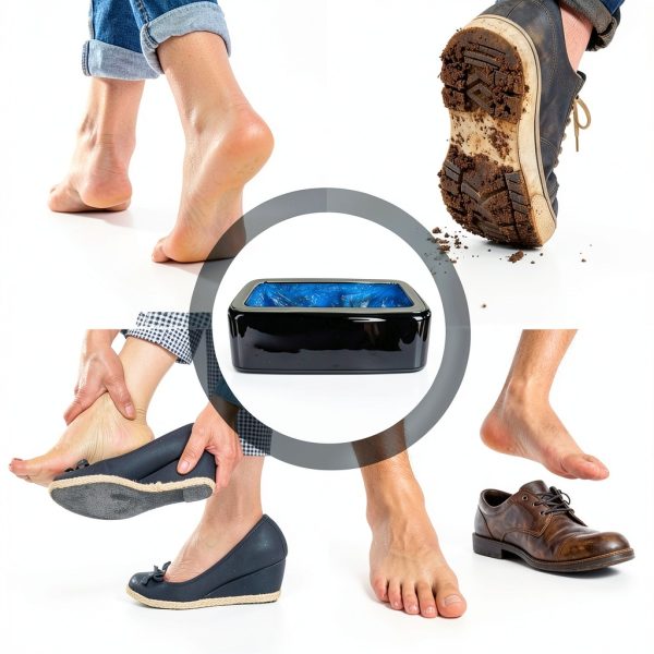 Automatic Shoe Cover Dispenser YJDayy Black‑Silver Medium 200 Covers-1