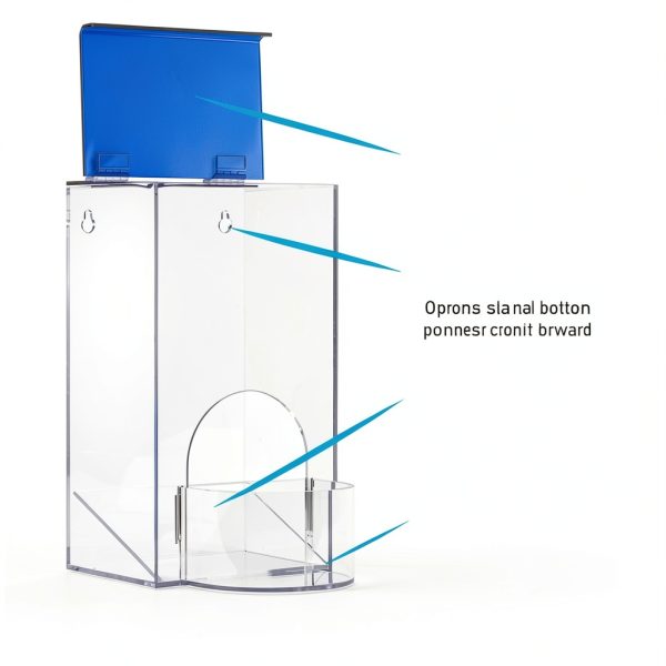 Earplug Holder IneVibe Universal Clear Acrylic Storage with Blue Lid-5