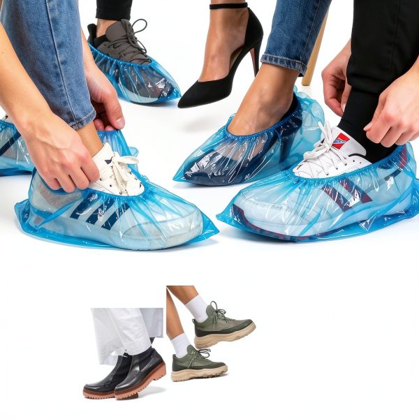 Automatic Shoe Cover Dispenser YJDayy Black‑Silver Medium 200 Covers-5