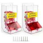 Safety Glasses Dispenser Spiareal 2-Pc Acrylic Wall Mount Holder-0