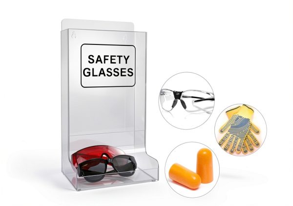 Acrylic Safety Glasses Dispenser Healthible Clear Stand Holder-2
