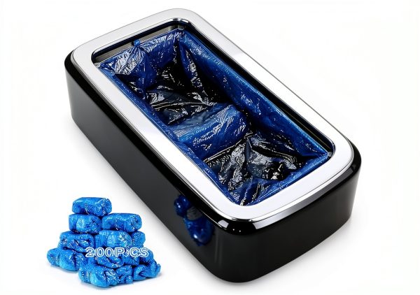 Automatic Shoe Cover Dispenser YJDayy Black‑Silver Medium 200 Covers-0