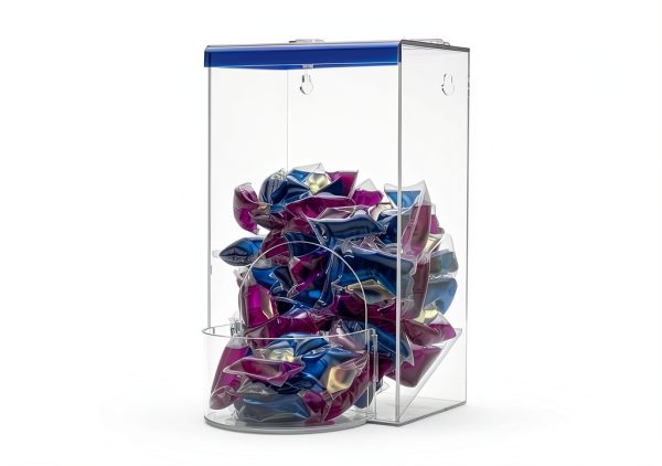 Earplug Holder IneVibe Universal Clear Acrylic Storage with Blue Lid-3
