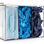 Hairnet Shoe Cover Dispenser Aphbrada Triple Acrylic Clear Box Holder-0