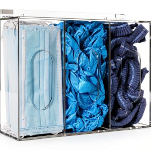 Hairnet Shoe Cover Dispenser Aphbrada Triple Acrylic Clear Box Holder-0