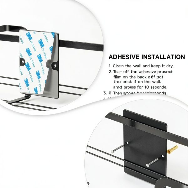 Glove Box Holder Wall Mount XILIMEN Disposable Dispenser Black 1PC-6