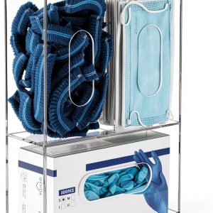 Acrylic Disposable Glove Box Mask Dispenser SEANADO Rack with Lid-0
