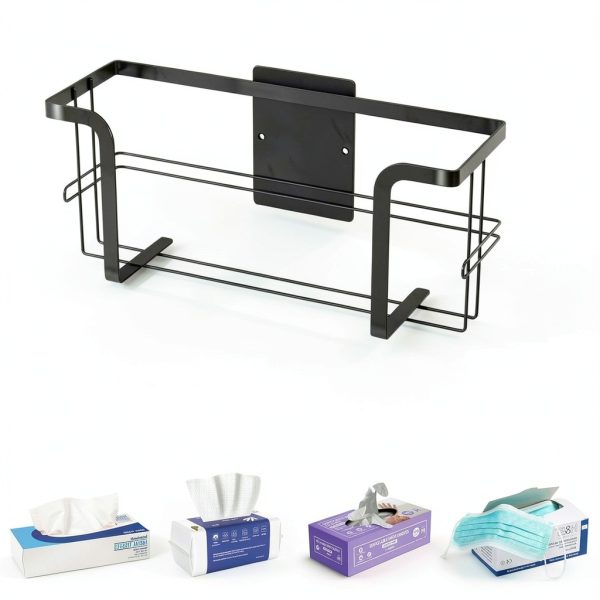 Glove Box Holder Wall Mount XILIMEN Disposable Dispenser Black 1PC-2