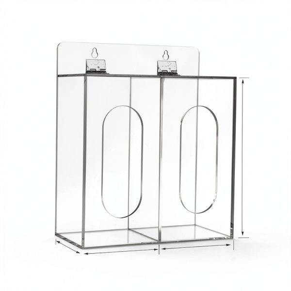 Acrylic Mask and Gloves Dispenser with Lid by Aphbrada Wall Mount-1