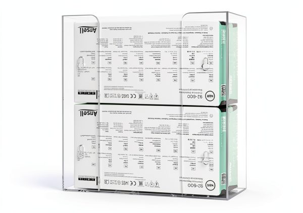 Acrylic Clear Wall Floating Glove Rack by Cq acrylic 10"x12.5" Holder-2