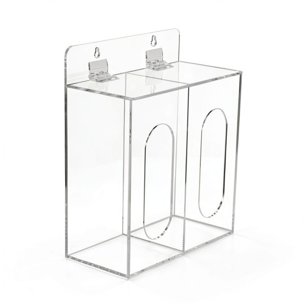 Acrylic Mask and Gloves Dispenser with Lid by Aphbrada Wall Mount-4