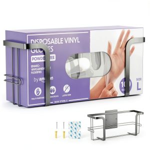 Glove Box Holder Wall Mount XILIMEN Disposable Dispenser Black 1PC-0